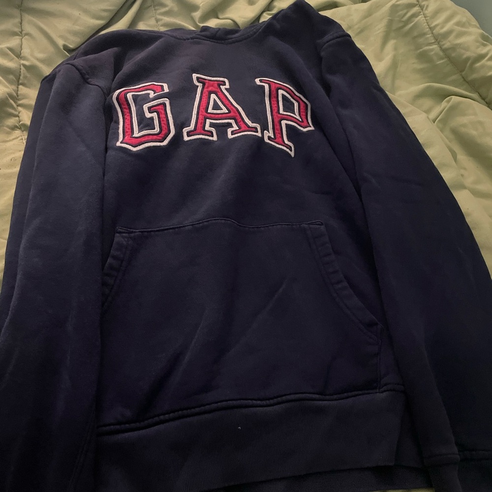 GAP Dark Blue Hoodie with Red and White Logo